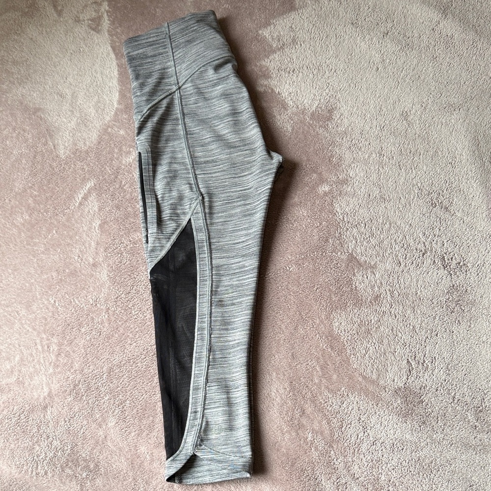 Lululemon Athletica Gray Leggings with Black Accents